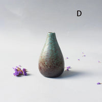 Minimalist Black Ceramic Bud Vase - Japanese Inspired Decor