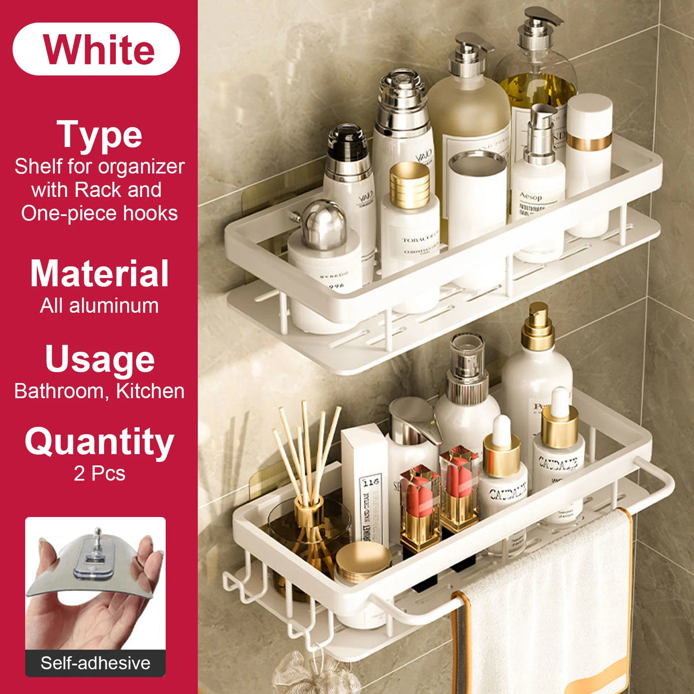 Anti-Rust Stainless Steel Shower Storage Rack