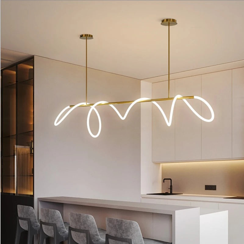 Designer Long Hose Chandelier - Post-Modern Pendant Lamp