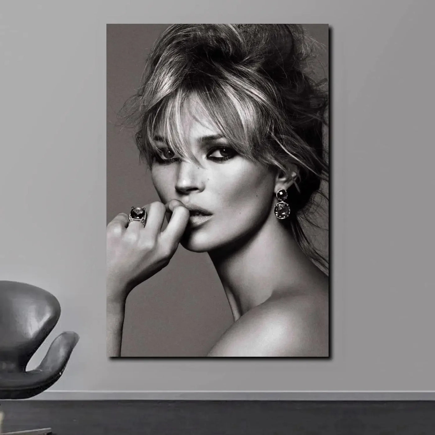 Scandinavian Kate Moss Canvas Poster - Fashion Inspired Wall Art