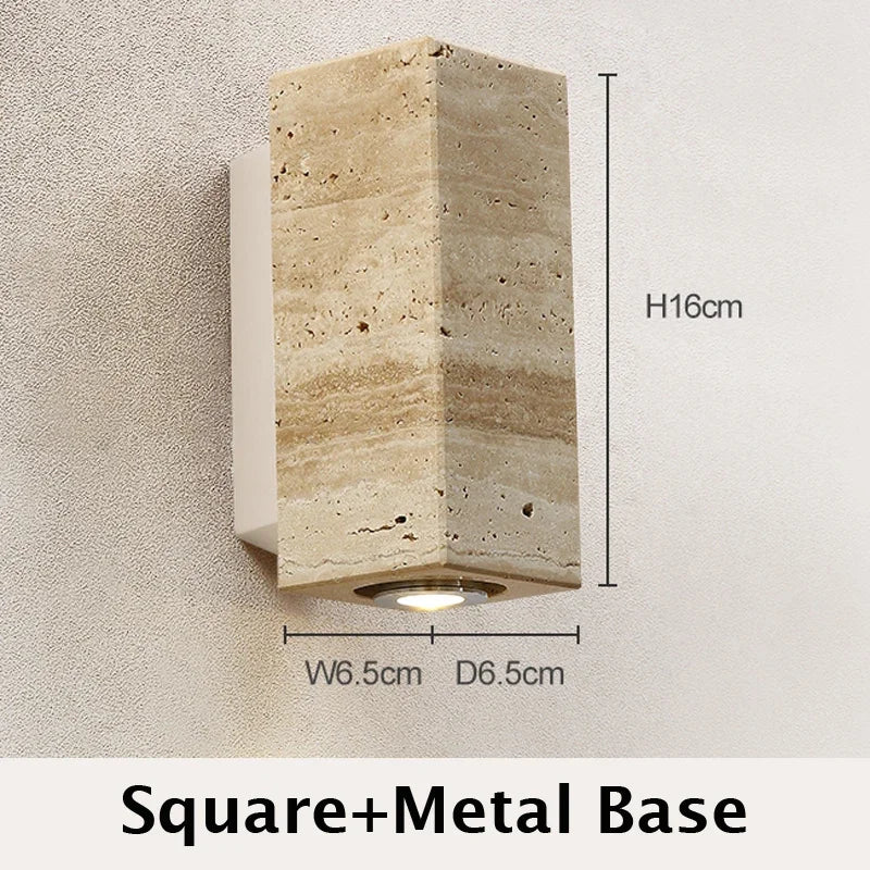 Wabi Sabi Marble Wall Lamp - Warm Modern Bedside Light