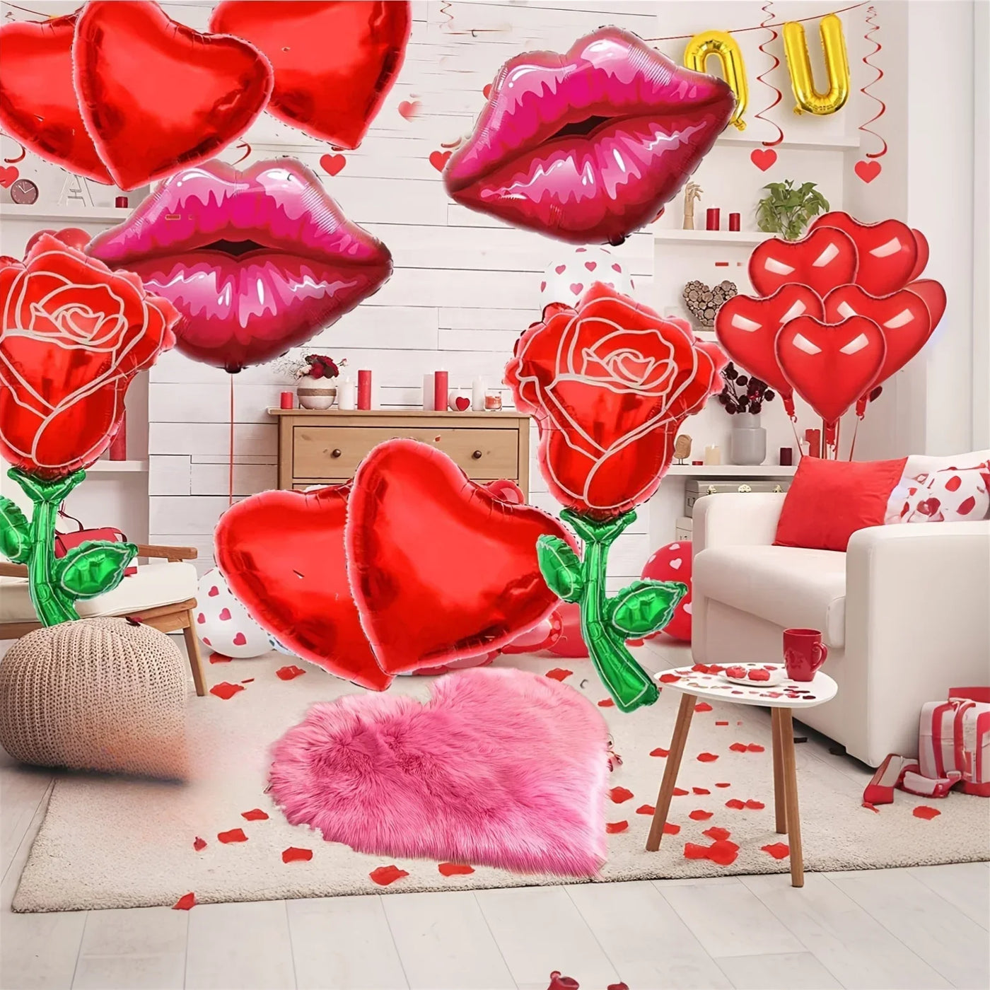 Heart-Shaped Plush Area Rug - Cozy Decorative Accent Carpet