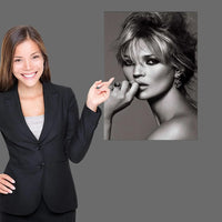 Scandinavian Kate Moss Canvas Poster - Fashion Inspired Wall Art