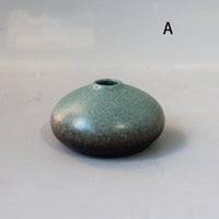 Minimalist Black Ceramic Bud Vase - Japanese Inspired Decor