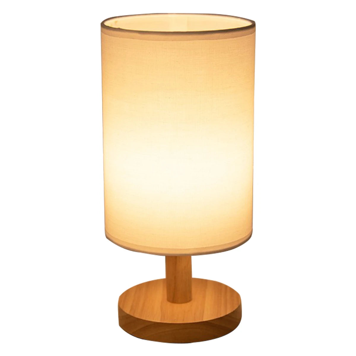 Wooden USB Bedside Lamp - Touch Control Table Night Light