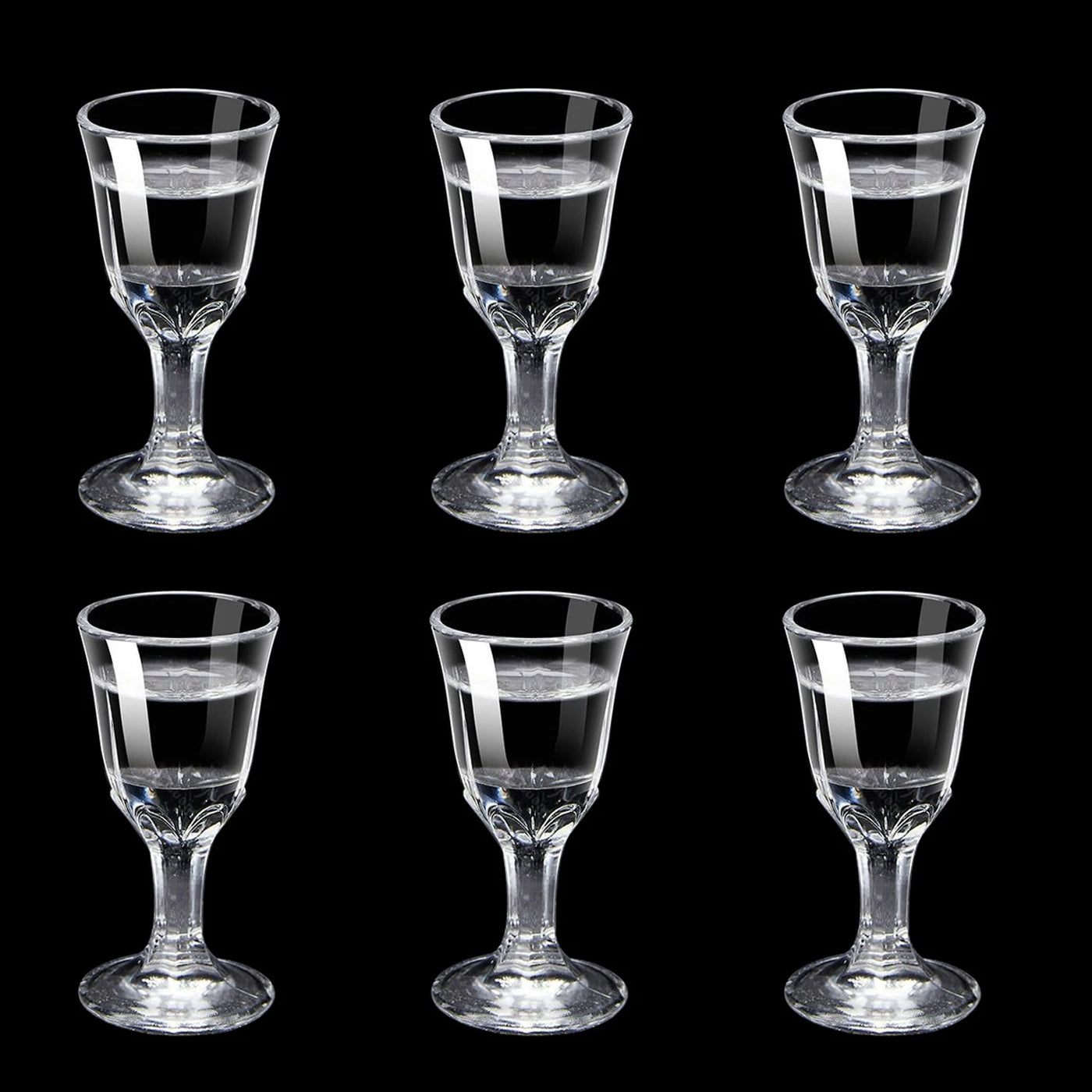 Mini Stemmed Shot Glass Set - 10ML to 25ML
