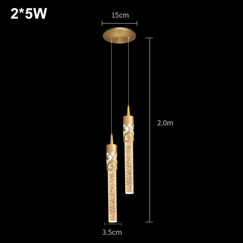 Luxury Crystal Pendant Light - Modern Hanging Chandelier Decor