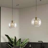 Nordic Glass Pendant Light - Industrial Loft Hanging Lamp