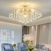 Crystal Ceiling Chandelier - Modern LED Light for Living & Dining