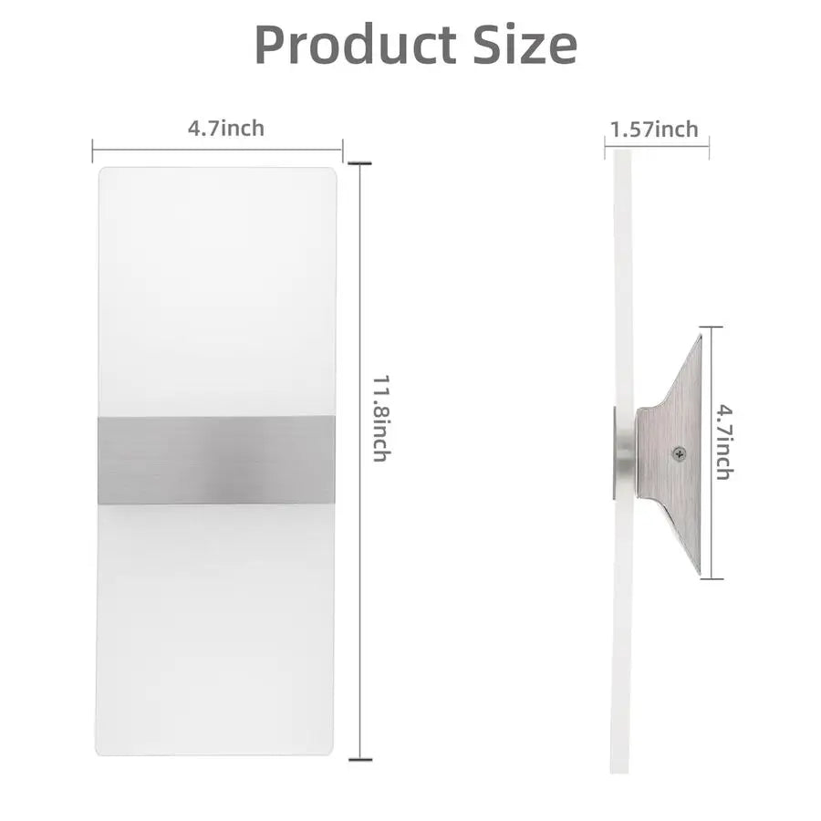 LED Wall Sconces Set of Two - Modern Up Down Accent Lighting