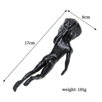 Industrial Climbing Man Wall Sculpture - Retro Resin Accent Decor