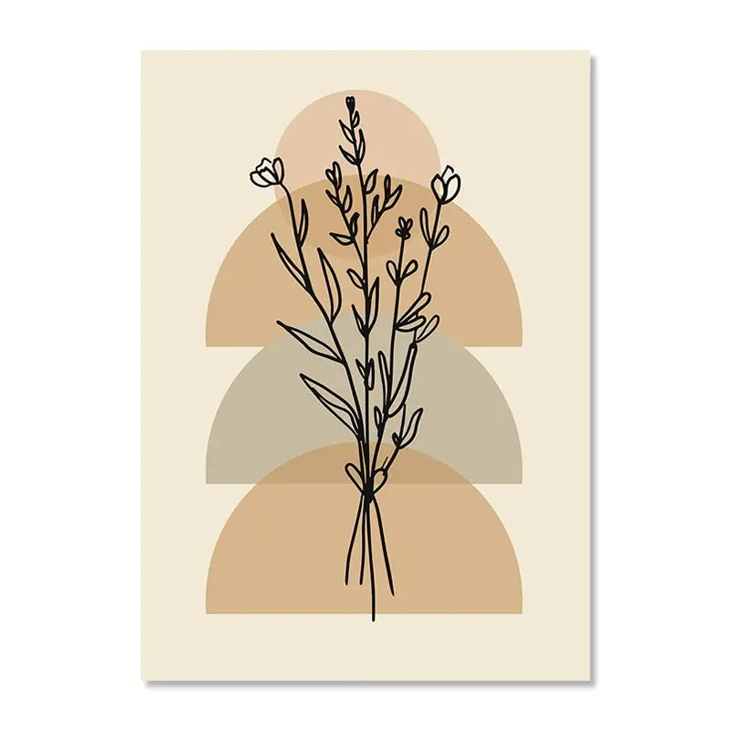 Matisse Inspired Botanical Canvas Wall Art - Modern Boho Landscape Print