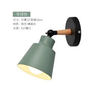 Nordic Solid Wood Wall Lamp - Minimalist Bedside Sconce