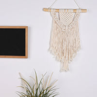 Handwoven Boho Macrame Wall Hanging - Geometric Tapestry Decor