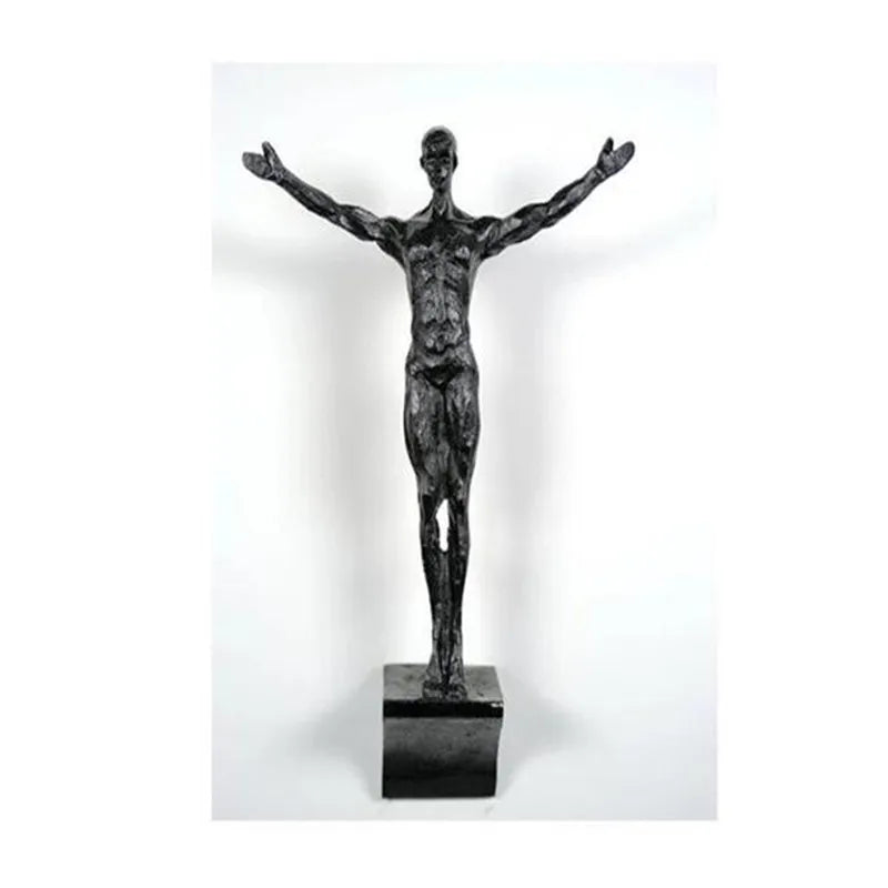 Industrial Climbing Man Wall Sculpture - Retro Resin Accent Decor