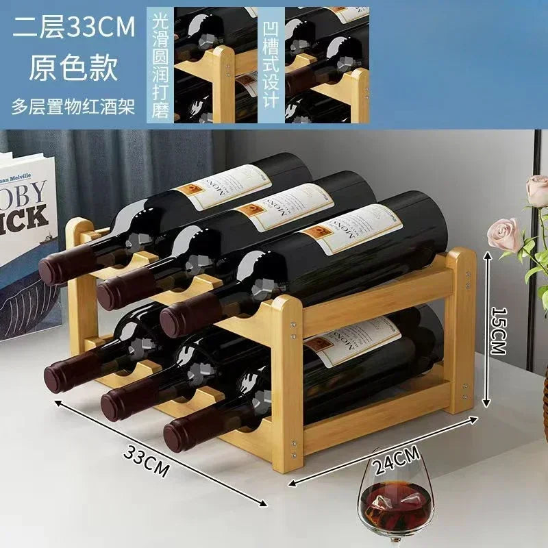 Tabletop Wine Display Rack - Creative Grid Storage Stand