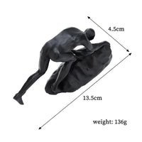 Industrial Climbing Man Wall Sculpture - Retro Resin Accent Decor