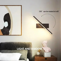 Rotatable LED Wall Light - Modern Bathroom and Bedroom Sconce
