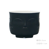 Nordic Face Ceramic Vase - Artistic White Decorative Accent