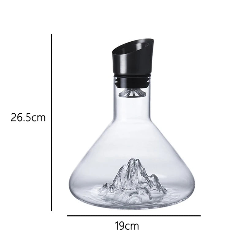 Luxury Wine Decanter - Transparent Nordic Aerating Carafe