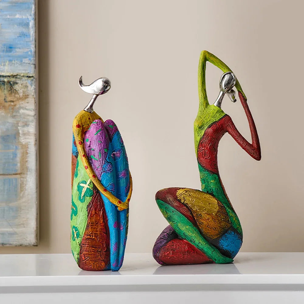 Abstract Character Sculpture - Modern Desktop Accent Decor