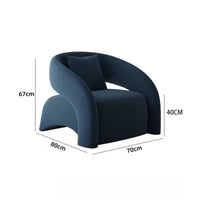 Velvet Leisure Accent Chair - Modern European Single Sofa Seat