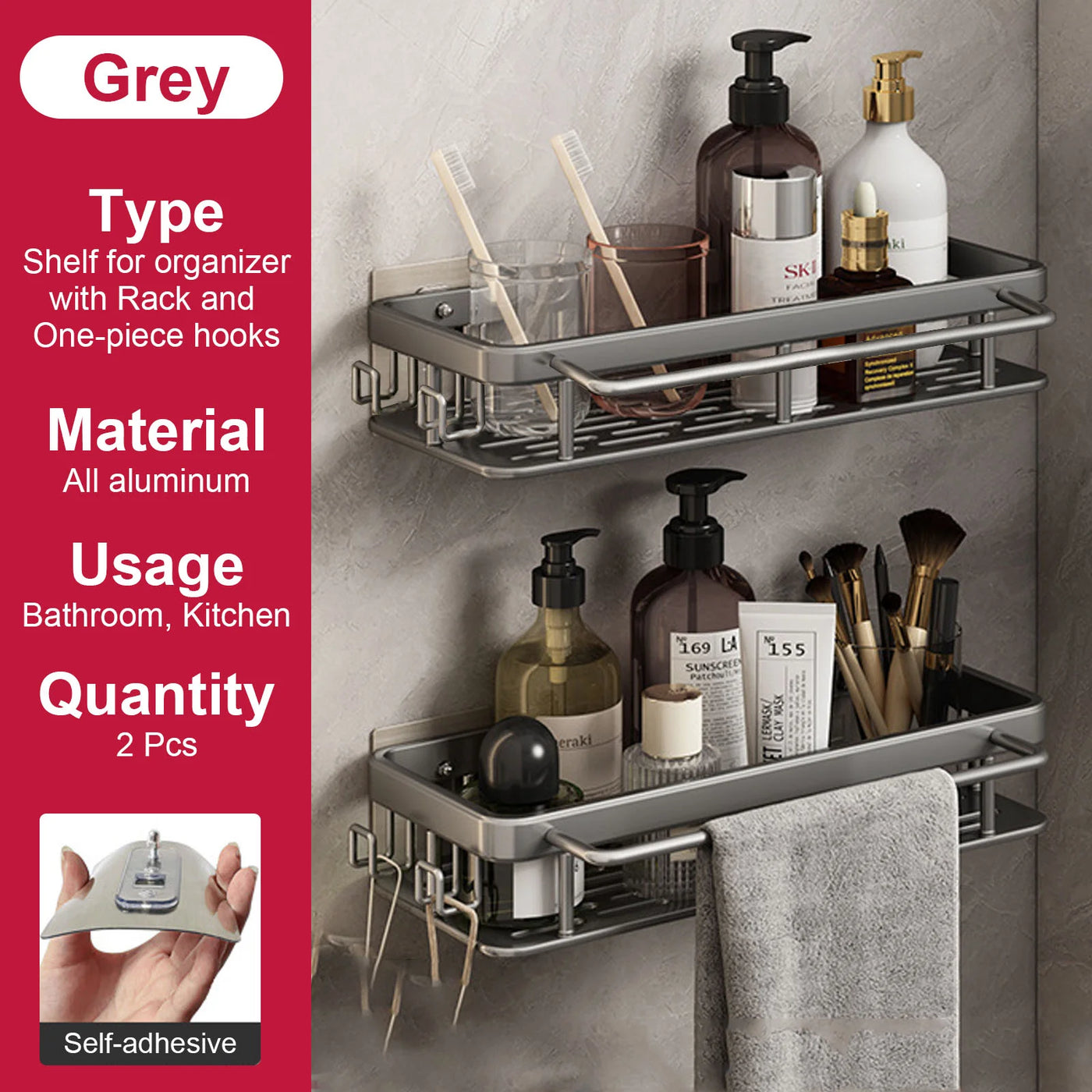 Anti-Rust Stainless Steel Shower Storage Rack