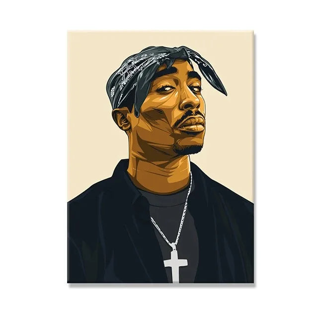 West Coast Rappers Canvas Wall Art - Hip Hop Poster Print