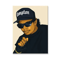 West Coast Rappers Canvas Wall Art - Hip Hop Poster Print