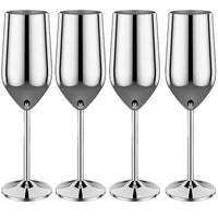 Unbreakable Stainless Steel Wine Glass Set - Up to 500ML