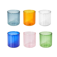 Heat-Resistant Stripe Glass Cup - Colorful Tea & Coffee Mug
