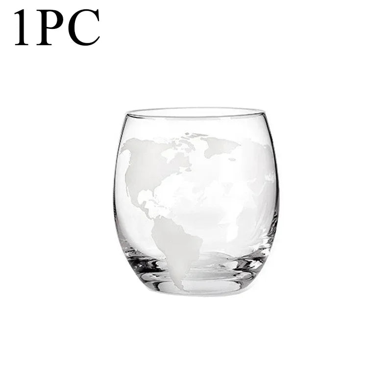 Creative Globe Whiskey Decanter Set - Lead-Free Carafe with Glasses