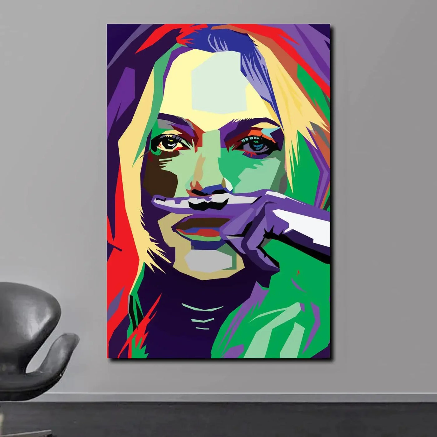 Scandinavian Kate Moss Canvas Poster - Fashion Inspired Wall Art