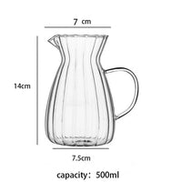 High Borosilicate Glass Tea Pitcher - Heat-Resistant Coffee and Espresso Server