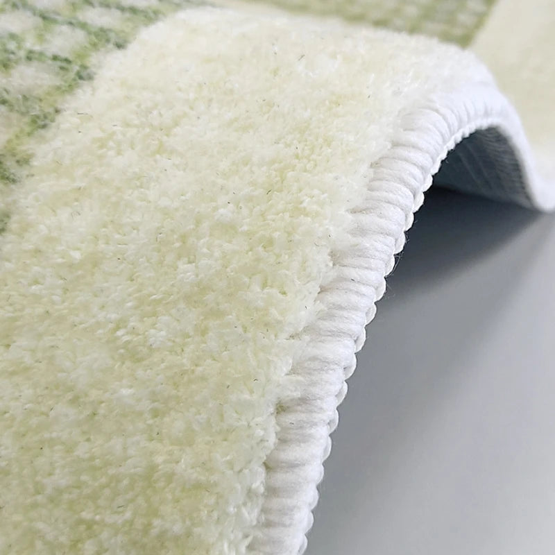 Modern Round Plush Area Rug - Soft Non-Slip Bedroom Carpet