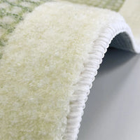 Modern Round Plush Area Rug - Soft Non-Slip Bedroom Carpet