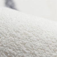 Plaid Plush Area Rug - Soft Minimalist Living Room Carpet