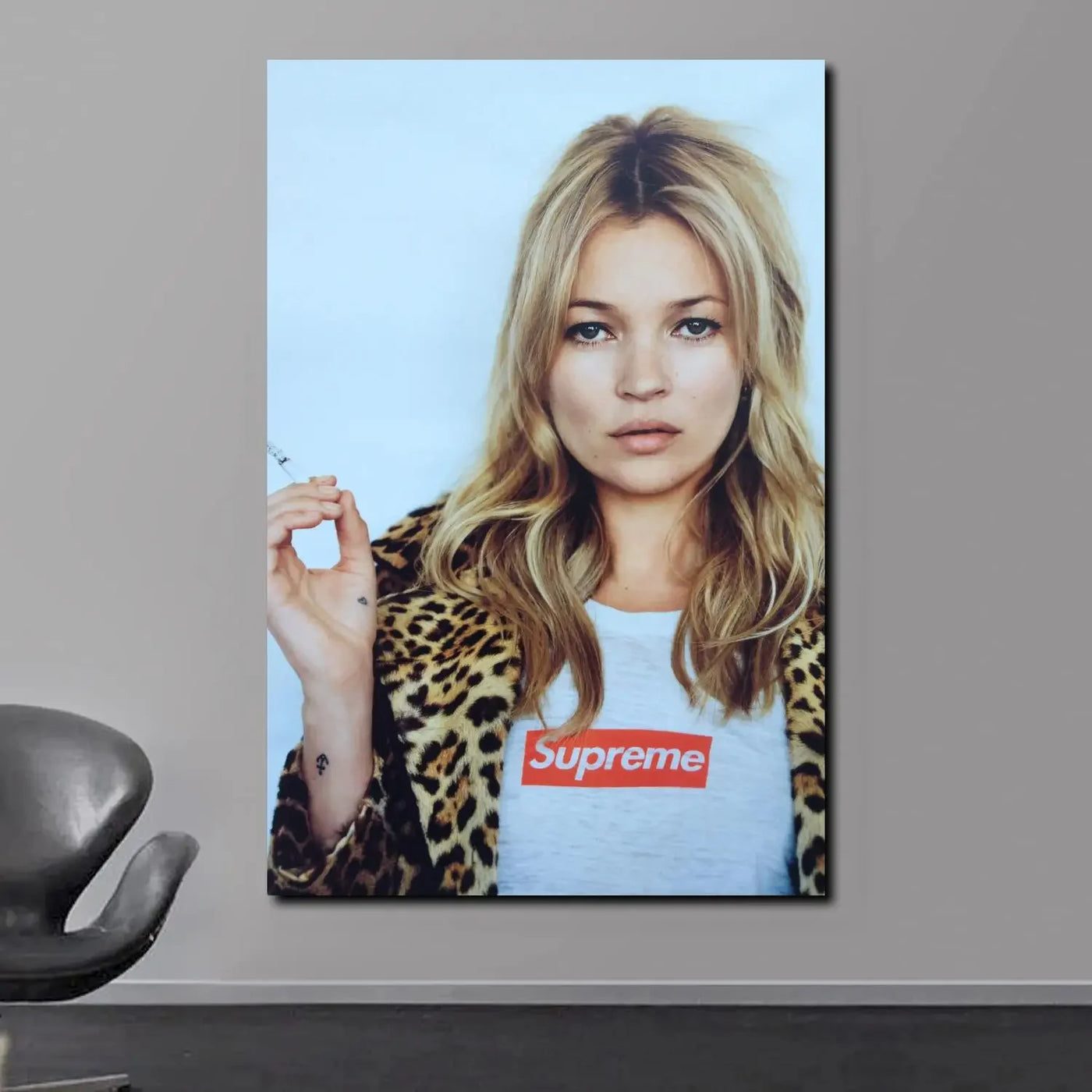 Scandinavian Kate Moss Canvas Poster - Fashion Inspired Wall Art