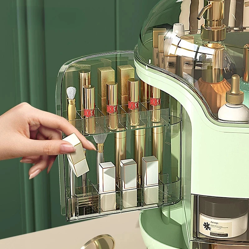 Transparent Makeup Organizer Box - Large Capacity Cosmetic and Jewelry Storage