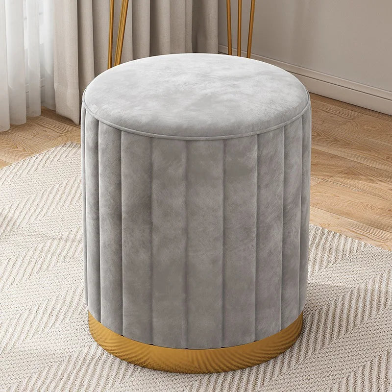 Round Storage Stool - Makeup & Dressing Table Ottoman