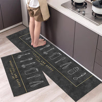 Soft Washable Kitchen Runner Rug - Anti-Slip Hallway and Entry Mat