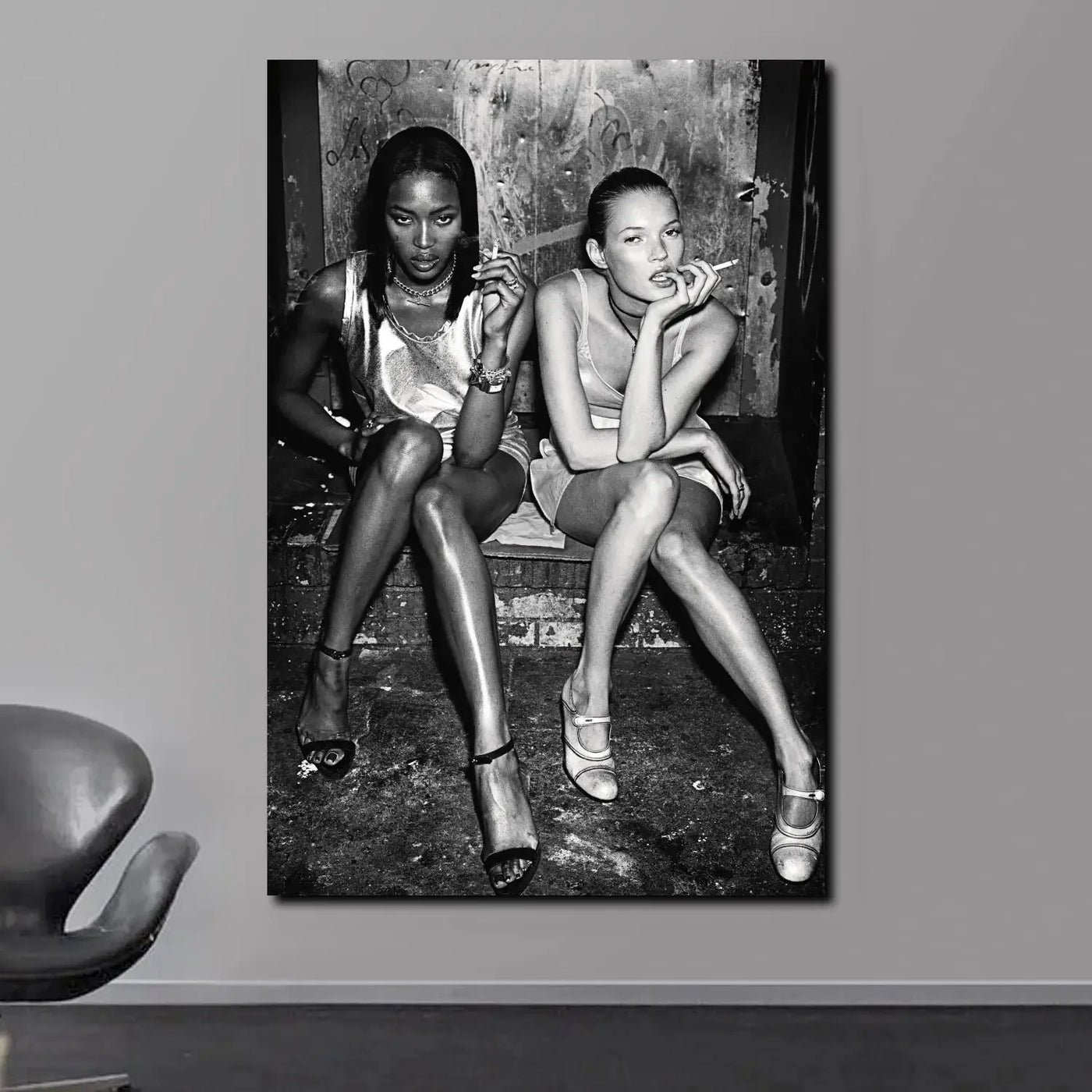 Scandinavian Kate Moss Canvas Poster - Fashion Inspired Wall Art
