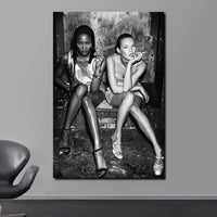 Scandinavian Kate Moss Canvas Poster - Fashion Inspired Wall Art