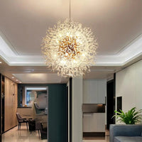 Nordic Dandelion Crystal Chandelier - Cream Style Ceiling Light