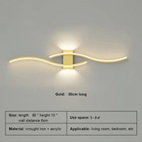 Modern LED Strip Wall Lamp - Dimmable Decorative Accent Light