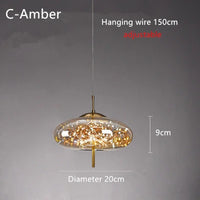 Luxury Glass Bedside Chandelier - Nordic Long-Line Pendant Light
