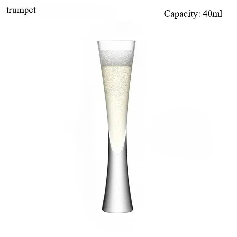 Hourglass Champagne Flute Glass - 40ML or 160ML