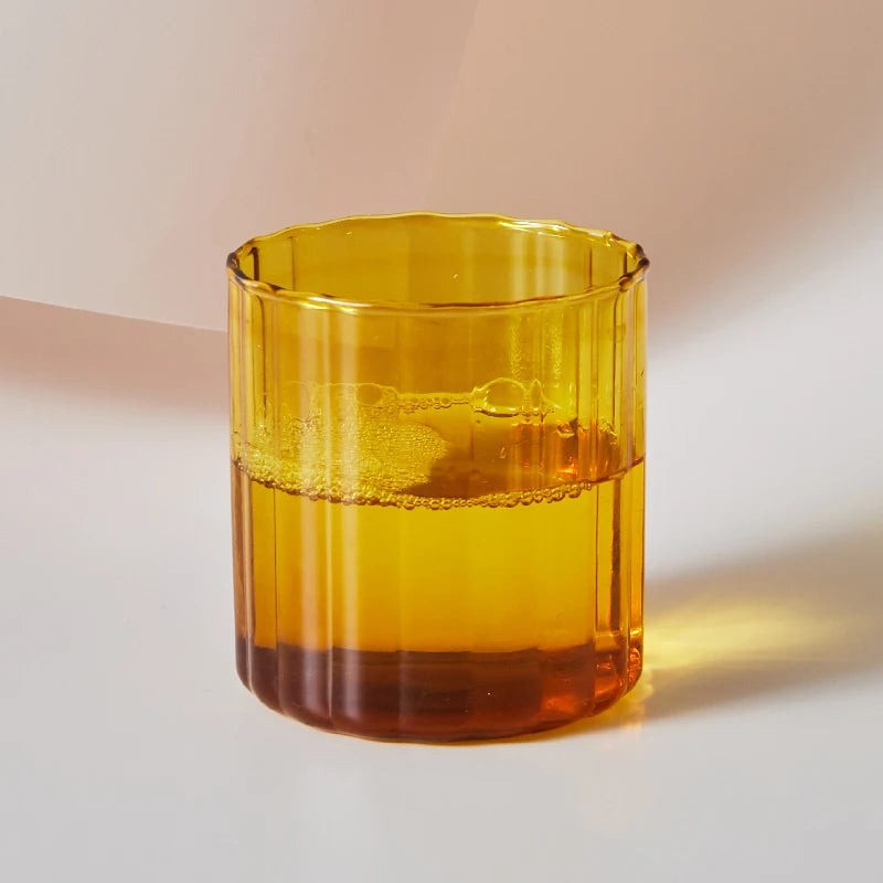 Heat-Resistant Stripe Glass Cup - Colorful Tea & Coffee Mug