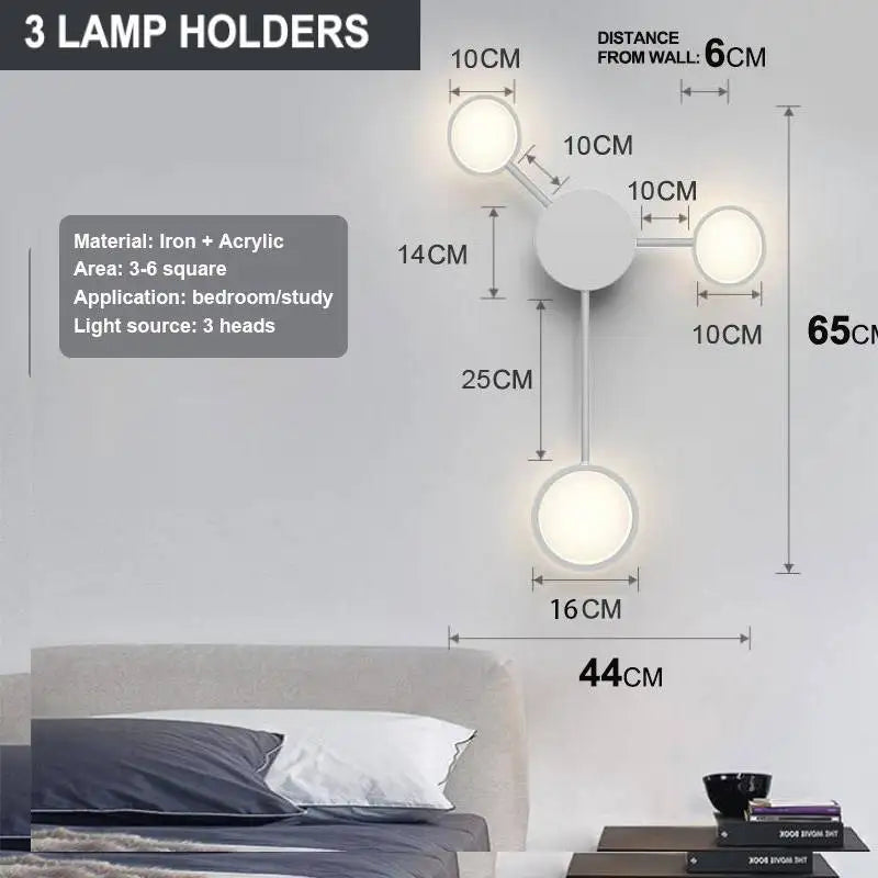 Nordic LED Wall Sconce - Minimalist Bedroom and Hallway Light