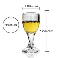 Mini Stemmed Shot Glass Set - 10ML to 25ML